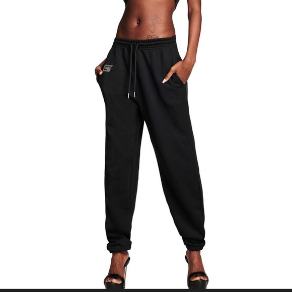 I.AM.GIA Pants - I.AM.GIA Black High-Rise Drawstring Joggers